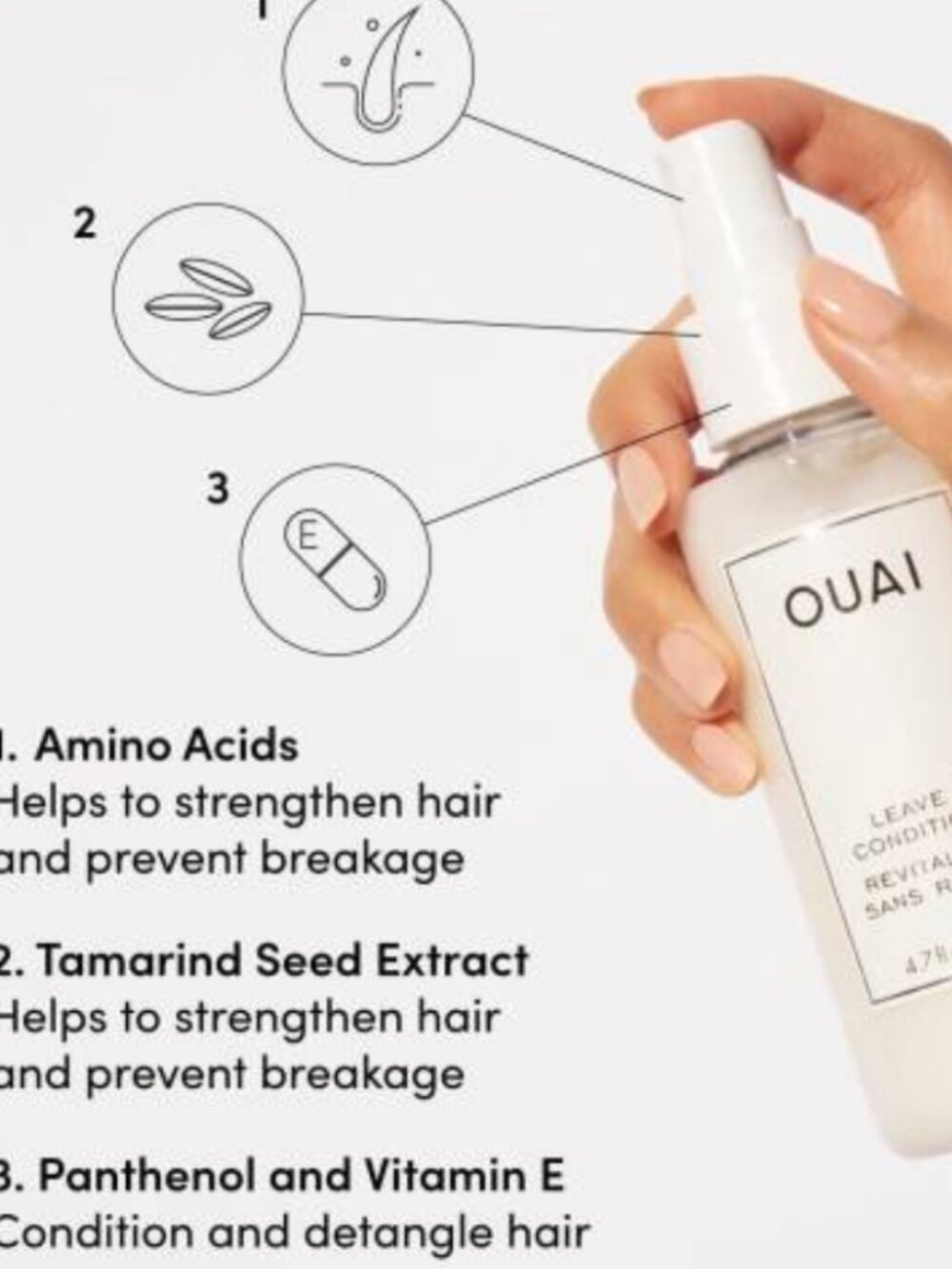 NIB OUAI Leave-In Conditioner - Picture 2 of 6